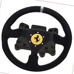 FERRARI 458 BACK COVER.JPG STL file DIY Ferrari 458 GT2 Led Steering Wheel (WITH BACK COVER)・3D printer model to download, SimWheel_Designs