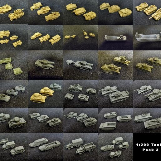 pack3-1_display_large.jpg 1:200 Tanks and Vehicles - Pack 3