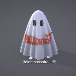 3dlabmassafra.it © STL file Ghost Halloween candle holder・3D printing model to download
