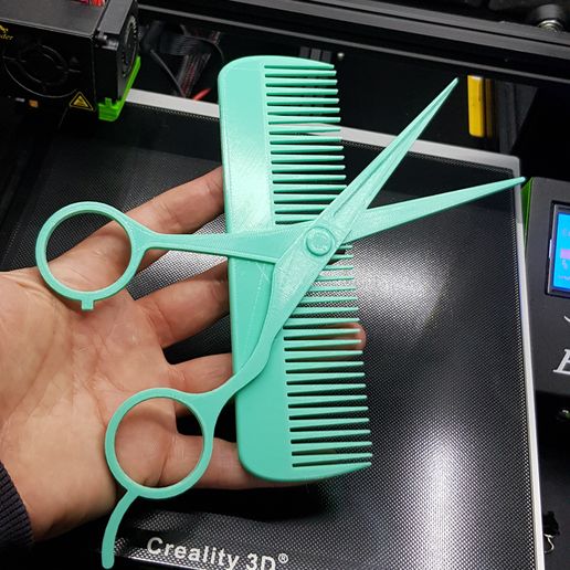 Barber shop logo ornament 3D model