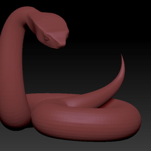 🐍 Snake Base Mesh・ OBJ File for 3D printing・Cults
