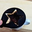 20231105_152800.jpg Cappuccino Cocoa Star Stencil Quick Latte Art Template