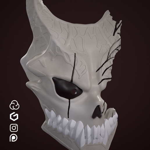 Kaiju No. 8 Articulated Jaw Mask 3D Print File | Anime Manga
