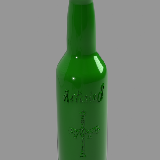 Bottle of Asturias cider 3D model