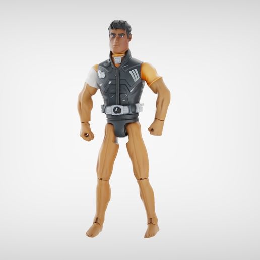 👨 ACTION MAN TYPE 2 HD FIGURE MODEL WITH TEXTURE STL 3MF・ STL