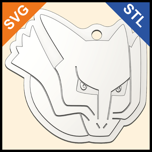 Alakazam Keychain – Shuffle-Style Pokémon – STL & SVG
