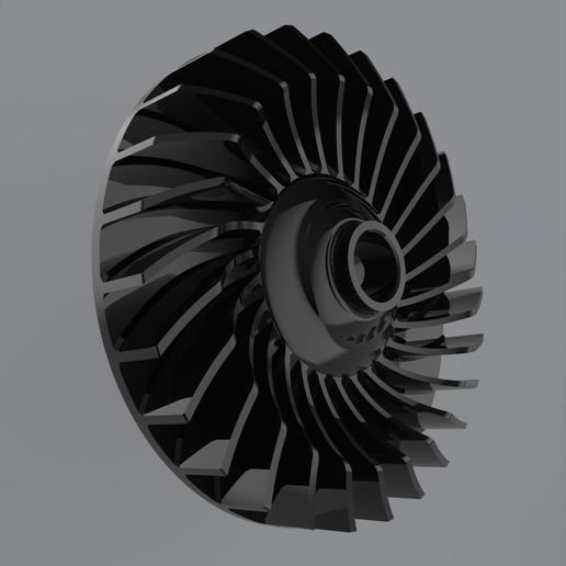Makita ELM3720 (ELM4120) lawnmower motor rotor impeller 3D model