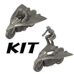 Moto-Hiroshi-KIT.jpg 3D file KIT Jeeg Motorcycle with Hiroshi Shiba・3D printable model to download