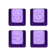 Jett, Round keycap, profile inwards, angle (Mihovec Design).stl Jett Keycaps Valorant (Multiple Designs - Variations) Bundle