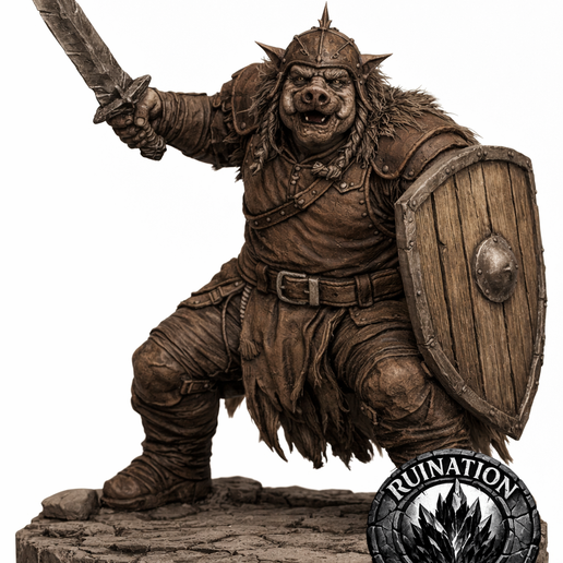 Pig faced Orc - Sword and Shield 4