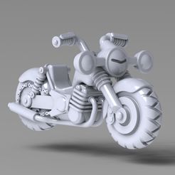 Space-Moto-Render-005.jpg Free STL file Tofty's Space Dwarf Motorcycle 28mm・3D printing idea to download