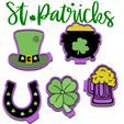 ink.png 5Pcs Assorted St. Patrick's Icons Freshie STL Mold Housing