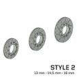 STYLE 2 13 mm - 14,5 mm -16 mm Ultimate Brake Disc & Caliper Collection - 1/24 - Accessoires pour modèles réduits