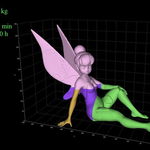 FEE CLOCHETTE TINKERBELL in 60 cm XXL 3D model