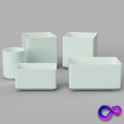 1.jpg Minimalist Planter Collection for 3D Printing – Set of 4 Modern Styles