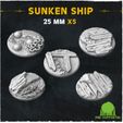 MMF-Sunken-Ship-04.jpg Sunken Ship  (Big Set) - Wargame Bases & Toppers