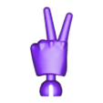 Iris Hand Peace Left STL.STL 4.5" Iris Megaman X4 Figure
