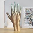 pic2.jpg Hi Five Hand Pose Statue Ring Jewelry Display