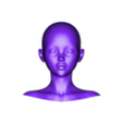 1.stl 40 3D HEAD FACE FEMALE CHARACTER FEMALE TEENAGER PORTRAIT DOLL BJD LOW-POLY 3D MODEL