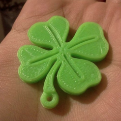 Capture_d_e_cran_2016-08-30_a__09.46.04.png Бесплатный STL файл Lucky Clover keyring・Шаблон для 3D-печати для загрузки