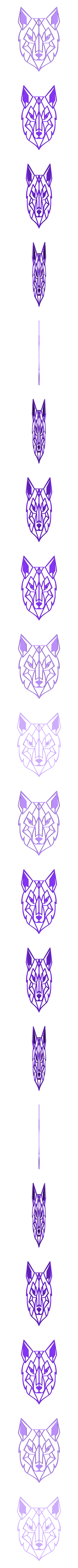 Wilk.stl Geometric Wolf Wall Sculture
