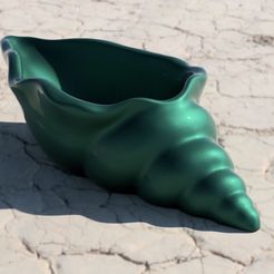 07.jpg STL file Shell Planter・3D print design to download