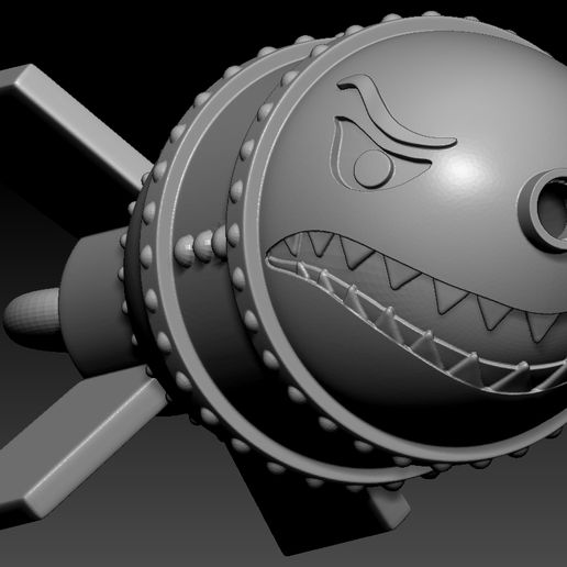 Shark nuclear bomb pendant