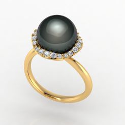 NHU5.jpg Free STL file Flowering - Ring pearl 10mm・Design to download and 3D print