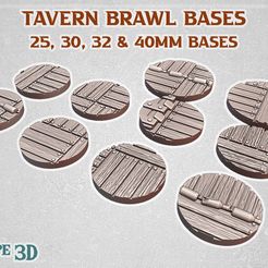 tavern-brawl_bases.jpg 3D file Tavern Brawl Fantasy Football Bases・Model to download and 3D print