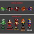 les figures minions echecs gentils.jpg STL file Jeu echecs / chess original avengers / minions・3D print model to download