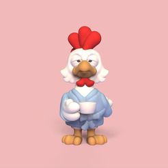 Cod133-Sleepy-Hen-1.jpeg Archivo 3D Gallina dormilona・Modelo imprimible en 3D para descargar