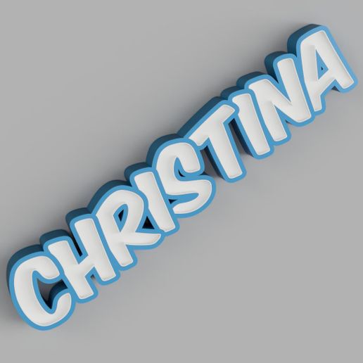 NAMELED CHRISTINA- LED LAMP WITH NAME - 3D model önizlemesi
