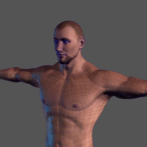 13.jpg 3D file Animated Naked Man-Rigged 3d game character Low-poly 3D model・3D printing design to download, igorkol1994