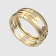 rotating_70.png Bold Geometric Pattern Ring 3D print