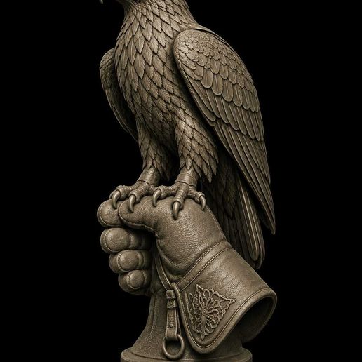 Águila Real sobre Guante de Cetrería – Escultura Decorativa 3D