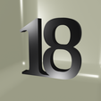CC18.png House number, numbered stakeout N°18