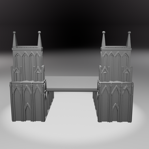 Gothic Cathedral Laptop Stand – Medieval Architecture 3D Print Model STL