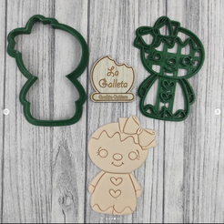 2022-09-14-15_50_10-Window.png STL file Gingerbread Doll Cutter10 cm・Design to download and 3D print