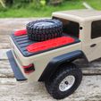 IMG_20220501_111119.jpg axial SCX24 Jeep Gladiator bed cover with spare wheel and Maxtrax plates