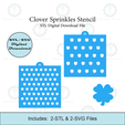 Etsy-Listing-Template-STL.png Clover Sprinkles Stencil | Laser or 3D Printed, Decorating Stencils | Digital Download STL & SVG Files