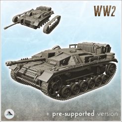 1.jpg Sturmgeschutz StuG III Ausf.G 1943 (Sd.Kfz. 142-1) (with combat damages) - WW2 German Flames of War Bolt Action 15mm 20mm 25mm 28mm 32mm