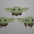 4 yodalleves.png Baby Yoda key holder