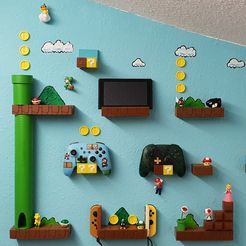 20190526_235938.jpg Free STL file Super Mario World Nintendo Switch Controller Pro Joy Con Wall Holder・3D printing model to download