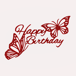 изображение_2022-06-08_234033167.png STL file Decorative mural, panno, topping, Happy Birthday・3D printing model to download