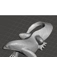 waran.jpg Figura lagarto monitor lagarto, talla madera escaneada, decoración