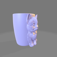 cc.png Cute Cat Mug with Bow Tie – 3D Printable Model(STL