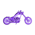 chopper_reduziert2.stl Archivo STL gratis Motocicleta Harley Chopper・Diseño de impresión 3D para descargar