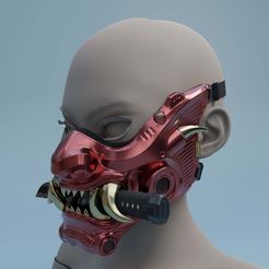 marius-ciulei-m1c.jpg Archivo STL Máscara Samurai IV・Modelo de impresión 3D para descargar