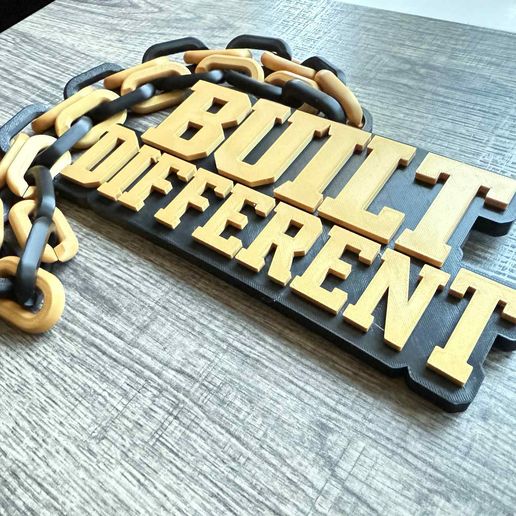 ⚽ Built Different Logo Oversized Necklace, Hype Chain・ 3D File for 3D ...