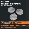 50mm-Base-Topper.jpg Archivo 3D Juego de bases de templos heréticos・Diseño de impresión en 3D para descargar